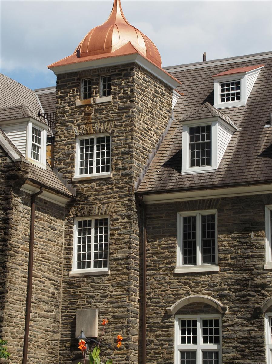 Copper roofing detail