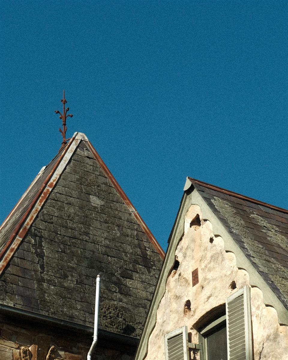 Slate tiles on a period roof